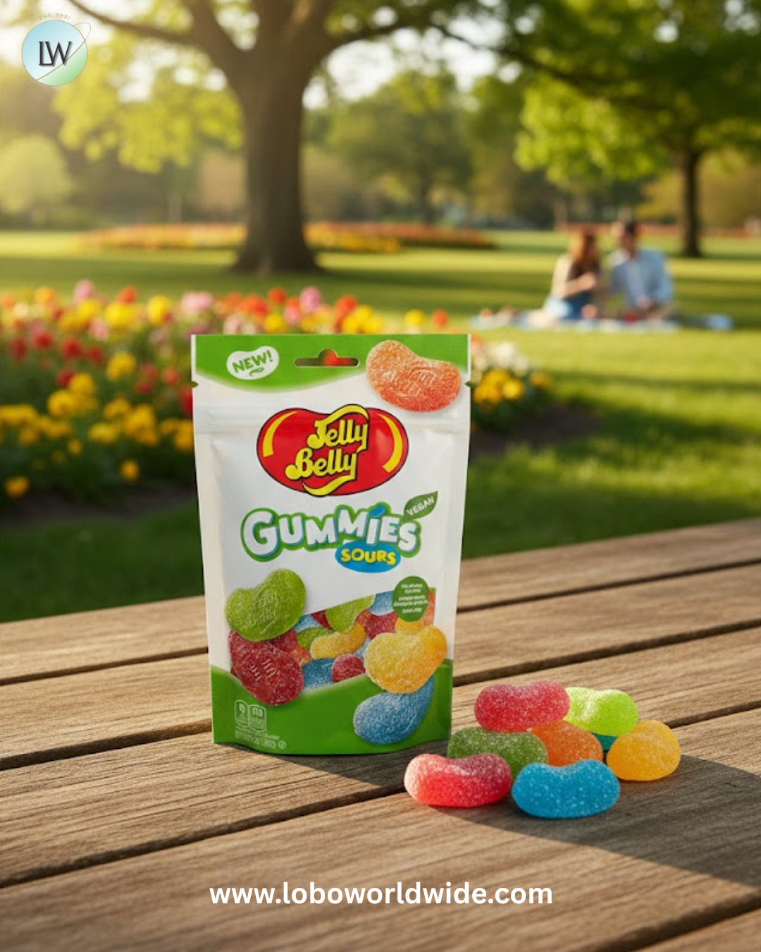 Jelly Belly Assorted Sour Gummies 14 oz Pouch Bag