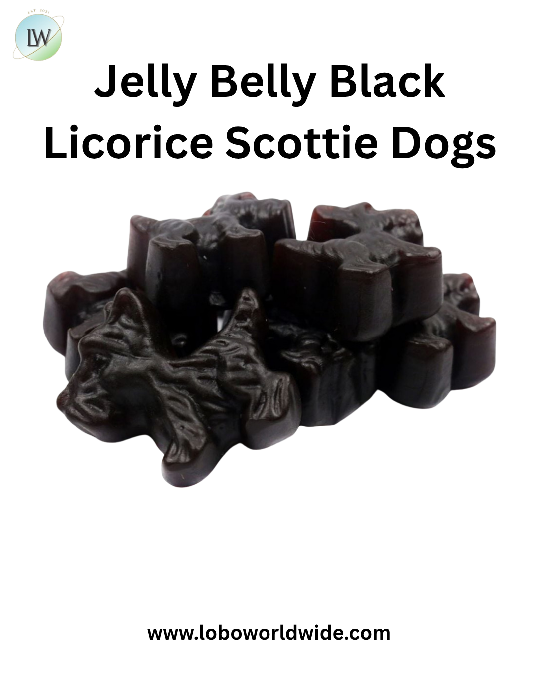 Jelly Belly Black Licorice Scottie Dogs