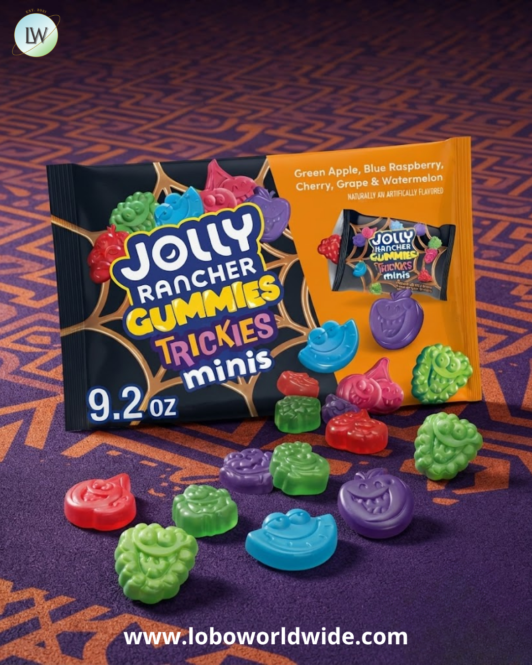 Jolly Rancher Trickies Halloween Mini Gummies, Assorted Fruit, 9.2 oz.