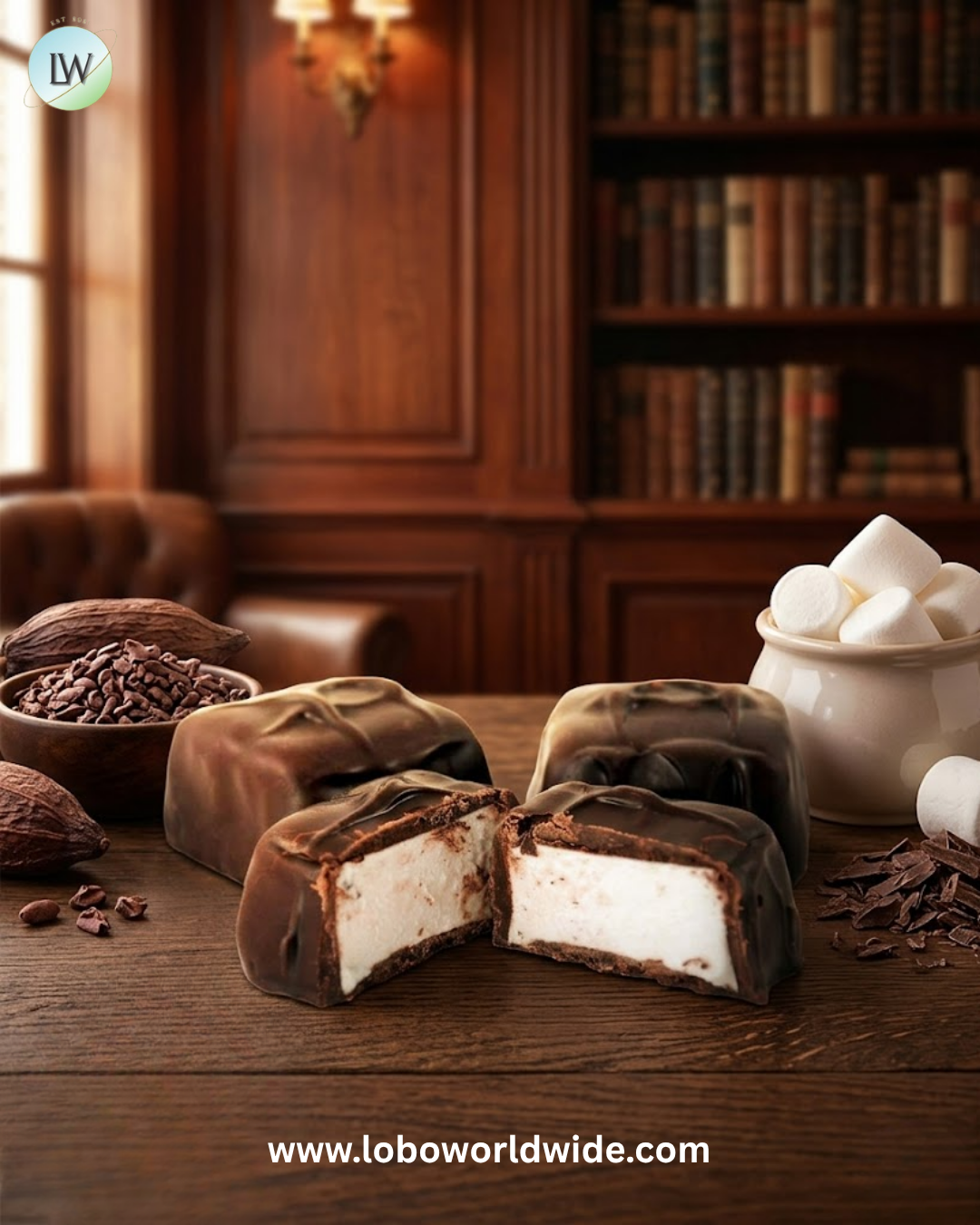 Jumbo Vanilla Marshmallow Chocolates - 5lb