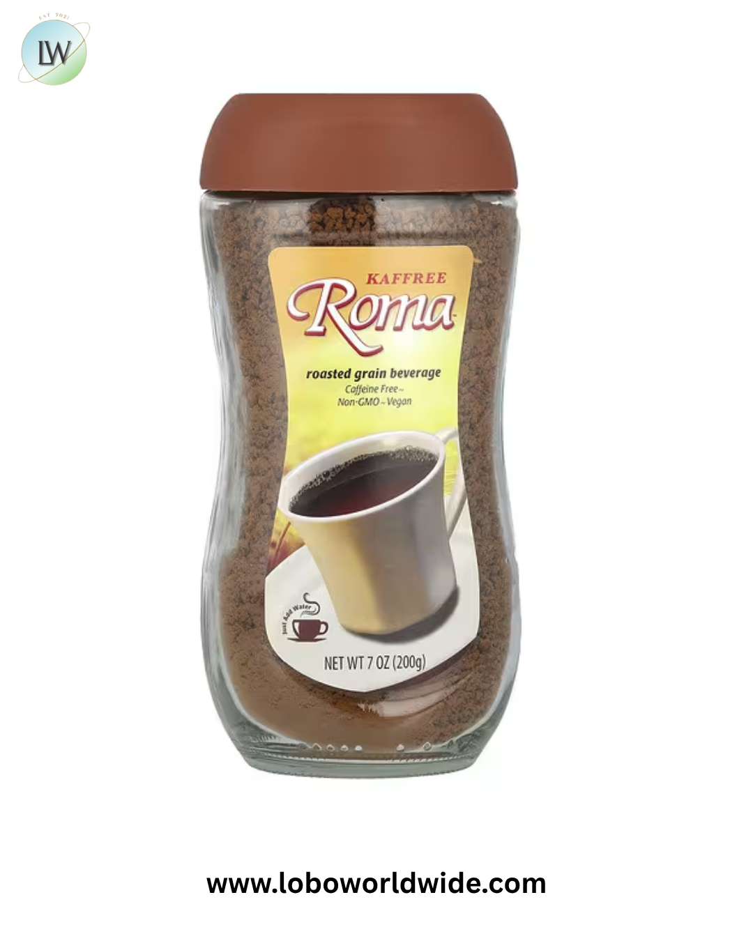 Kaffree Roma, Roasted Grain Beverage, Caffeine Free, 7 oz (200 g)