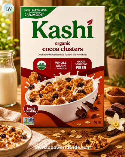 Kashi, Organic Cocoa Clusters Cereal, 17.2 oz (487 g)