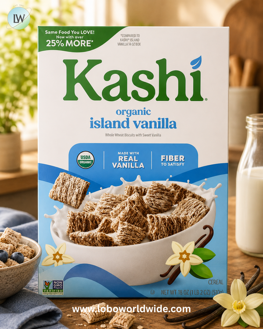 Kashi, Organic, Whole Wheat Biscuits with Sweet Vanilla, Island Vanilla, 18 oz (510 g)