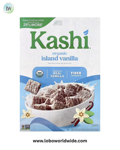 Kashi, Organic, Whole Wheat Biscuits with Sweet Vanilla, Island Vanilla, 18 oz (510 g)