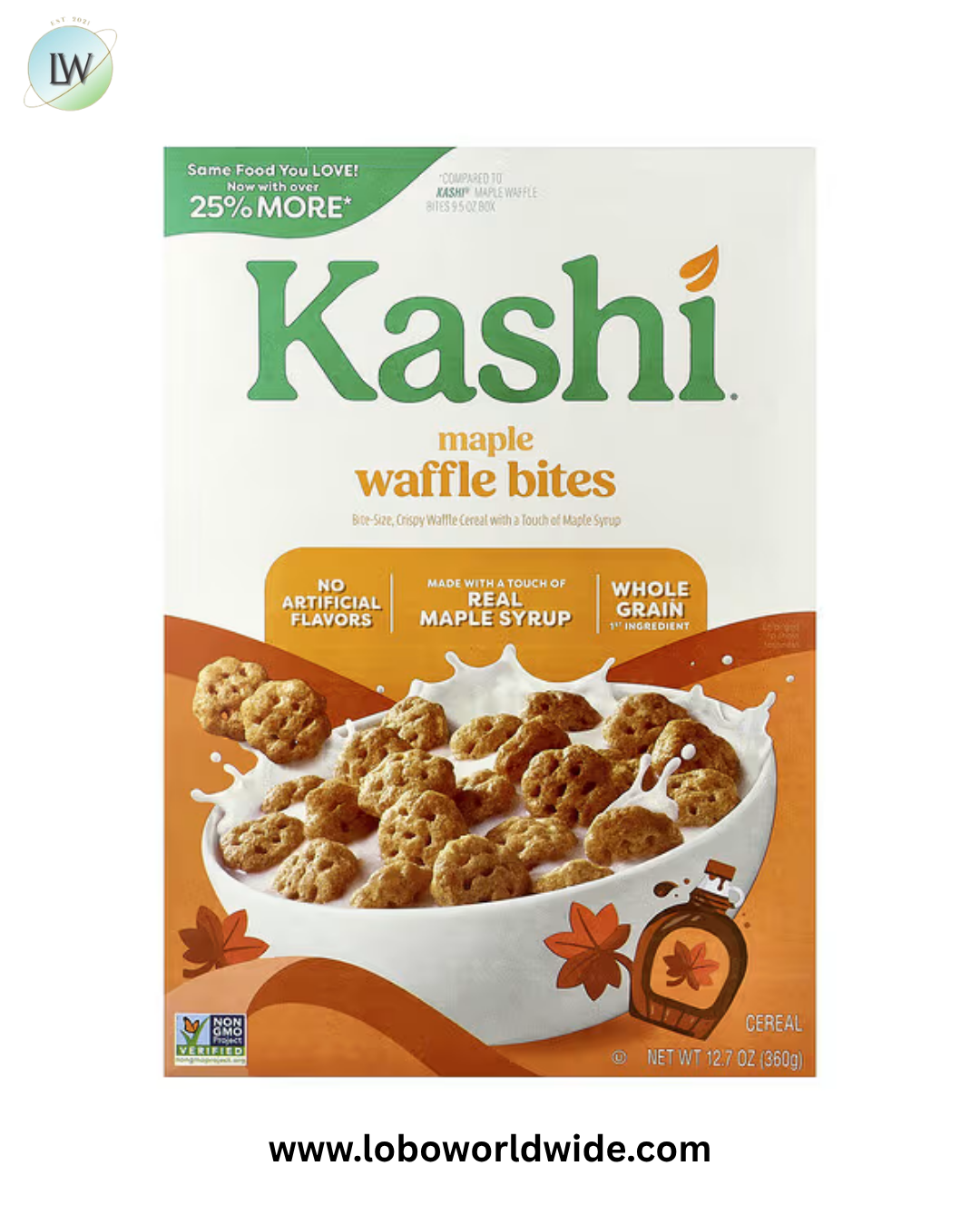 Kashi, Waffle Bites Cereal, Maple, 12.7 oz (360 g)