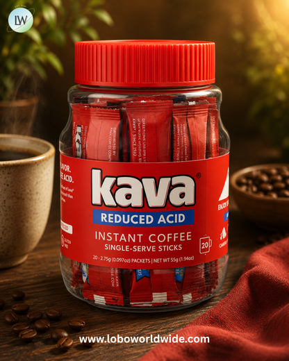 Kava Coffee, Instant Coffee Single-Serve Sticks, Reduced Acid, 20 Packets, 0.097 oz (2.75 g) Each