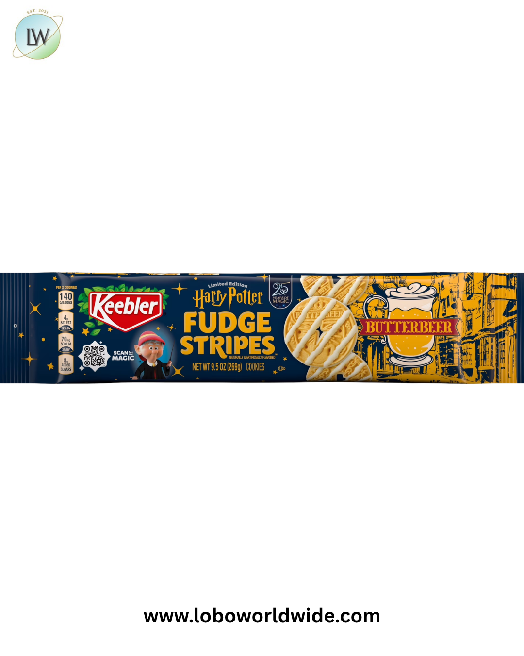 Keebler Fudge Stripes Harry Potter Butterbeer Limited-Edition Cookies, 9.50 oz