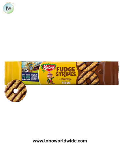 Keebler Fudge Stripes, Original Shortbread Cookies Coated in Keebler Fudge, 11.5 oz