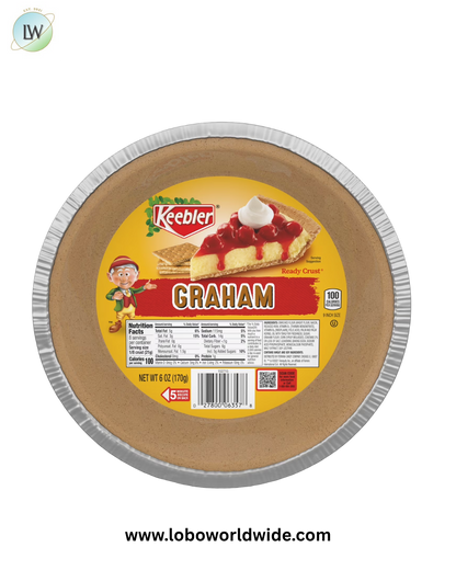 Keebler Ready Crust 9-Inch Graham Cracker Pie Crust, Premade Pie Crust For Baking And No-Bake, 6 oz