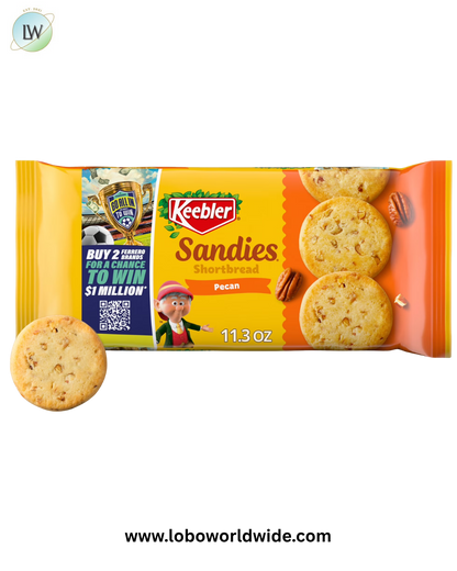 Keebler Sandies Pecan Cookies, Shortbread Cookies with Crunchy Pecans, 11.3 oz