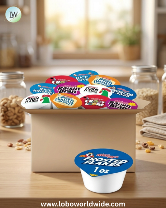 Kellogg's Breakfast Cereal Cups, Kids Snacks, Family Breakfast, Variety Pack (96 Cups)