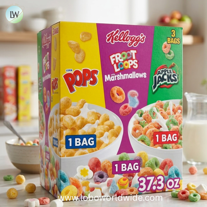 Kellogg's Cereal, Variety Pack, 37.3 oz.