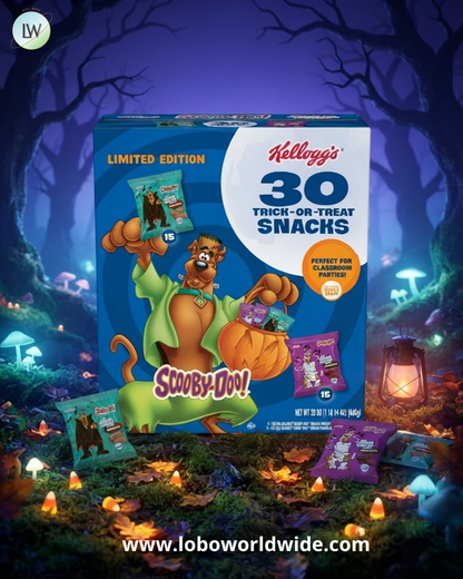 Kellogg's SCOOBY-DOO! Graham Cracker Snacks Variety Pack, 1 oz, 30 ct.