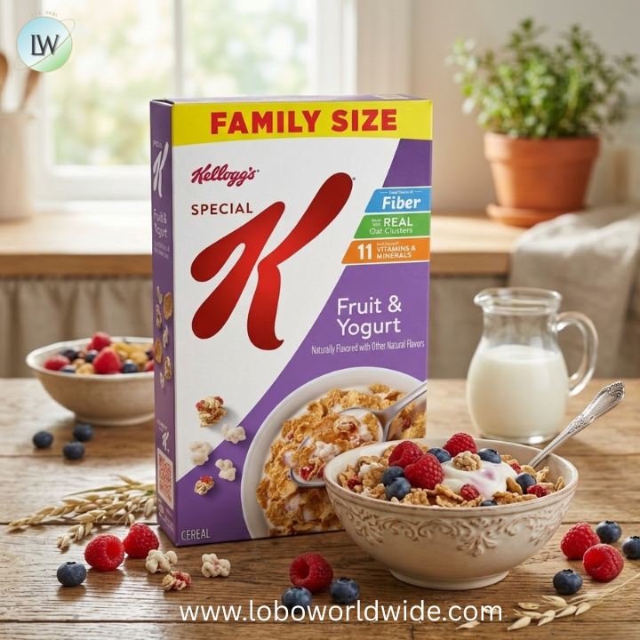 Kellogg's Special K Fruit and Yogurt Breakfast Cereal, Good Source of Fiber, Family Size, 17.9 oz