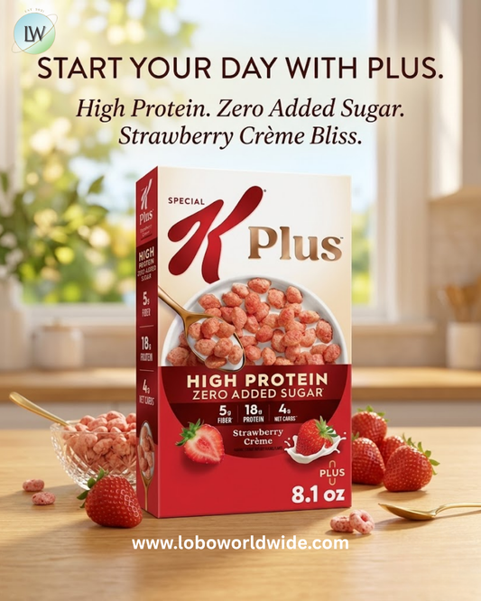 Kellogg's Special K Plus Strawberry Creme High Protein Zero Added Sugar Cereal, 8.1 oz