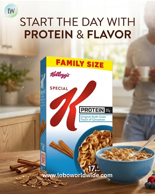 Kellogg's Special K Protein Breakfast Cereal, Protein Cereal, Family Breakfast, Family Size, Original Multi-Grain Touch of Cinnamon, 17.5oz Box (1 Box)