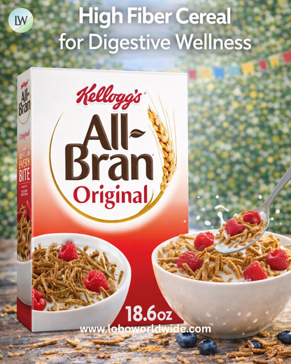 Kellogg's All Bran Buds Breakfast Cereal, 8 Vitamins and Minerals, High Fiber Cereal, Original, 22oz Box (1 Box)