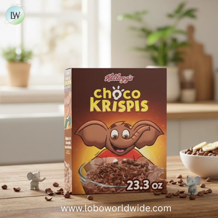 Kellogg's Choco Krispis Breakfast Cereal, 9 Vitamins and Minerals, Kids Snacks, Original, 23.3oz Box (1 Box)