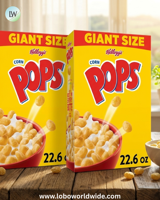 Kellogg's Corn Pops Breakfast Cereal, 8 Vitamins and Minerals, Kids Snacks, Giant Size, Original, 22.6oz