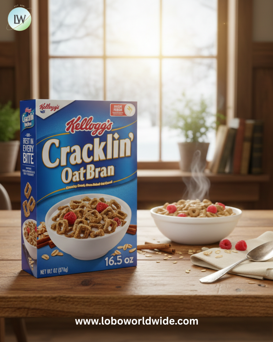 Kellogg's Cracklin' Oat Bran Cereal, 16.5-Ounce Boxes (Pack of 1)