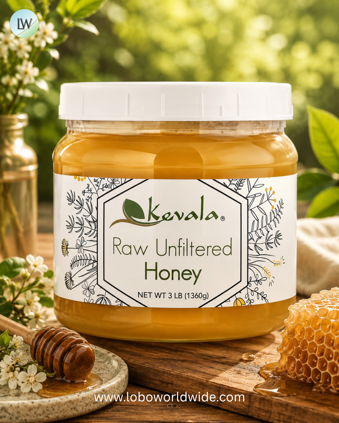 Kevala, Raw Unfiltered Honey, 3 lb (1,360 g)