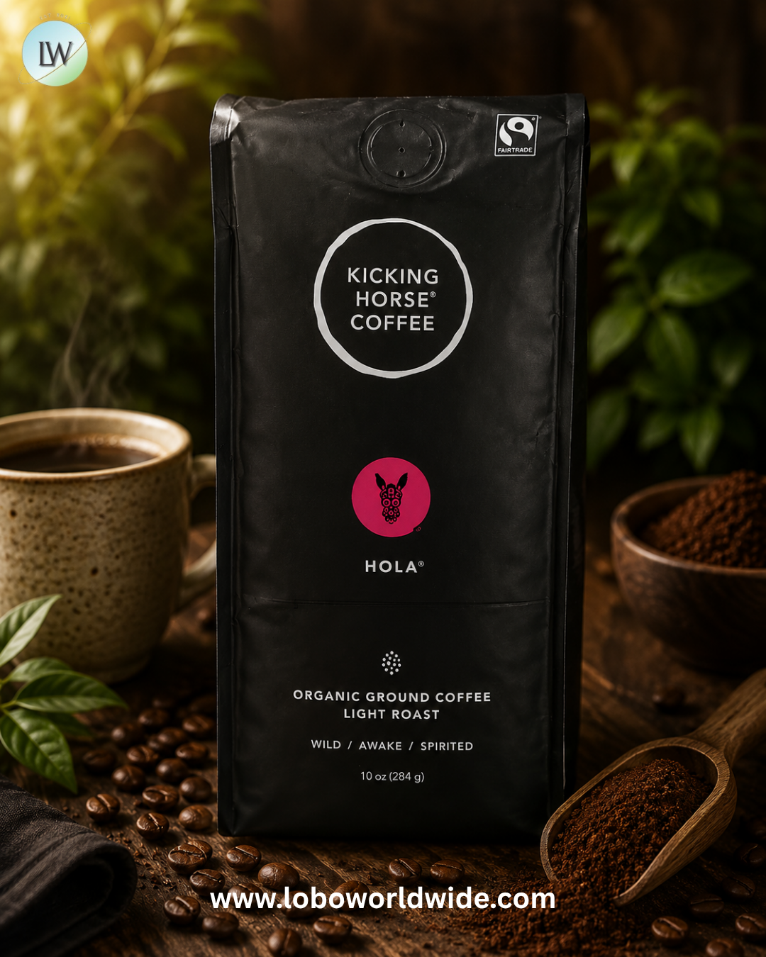 Kicking Horse, Organic Coffee, Hola®, Ground, Light Roast, 10 oz (284 g)