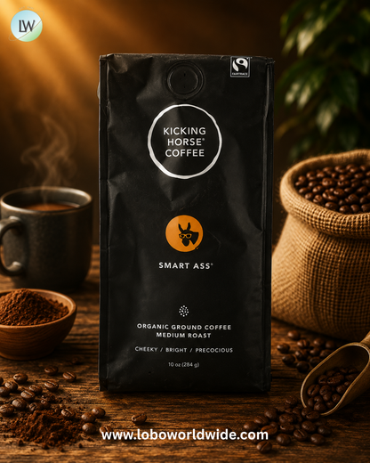 Kicking Horse, Smart Ass®, Organic Ground Coffee, Medium Roast, 10 oz (284 g)