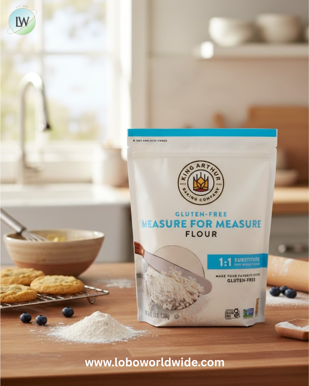 King Arthur Flour Gluten-Free Measure for Measure Flour, 3 Pound