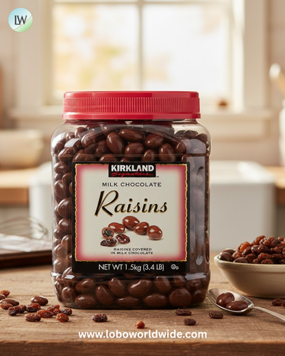 Kirkland Signature Milk Chocolate, Raisins (Various sizes)