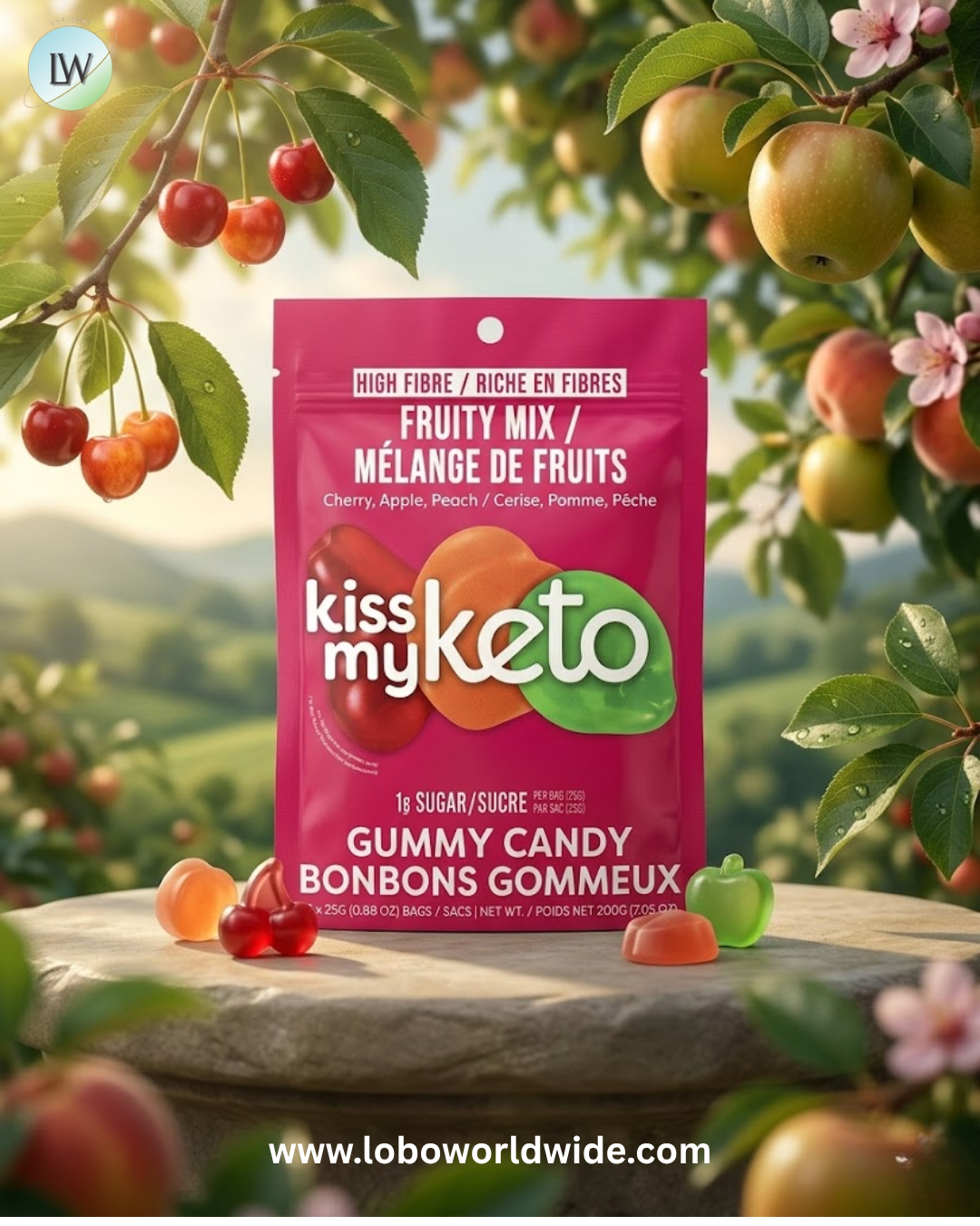 Kiss My Keto, Gummy Candy, 8 Bags, 0.88 oz (25 g) Each