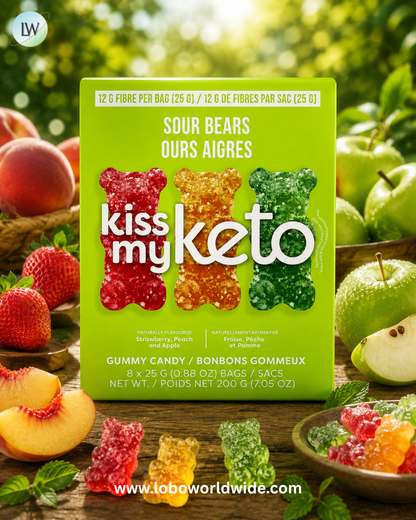 Kiss My Keto, Gummy Candy, Sour Bears, 8 Bags, 0.88 oz (25 g)
