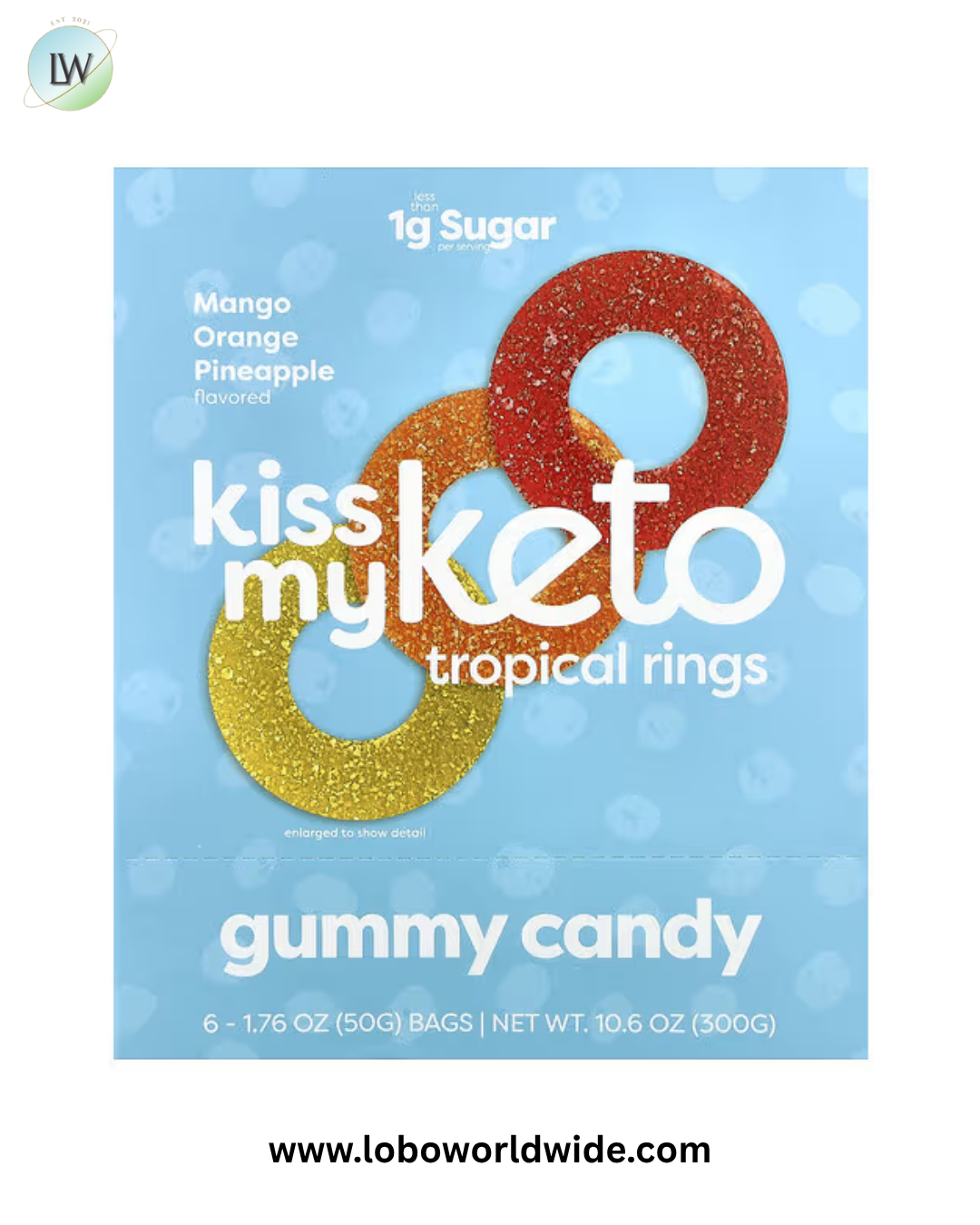 Kiss My Keto, Gummy Candy, 6 Bags, 1.76 oz (50 g) Each