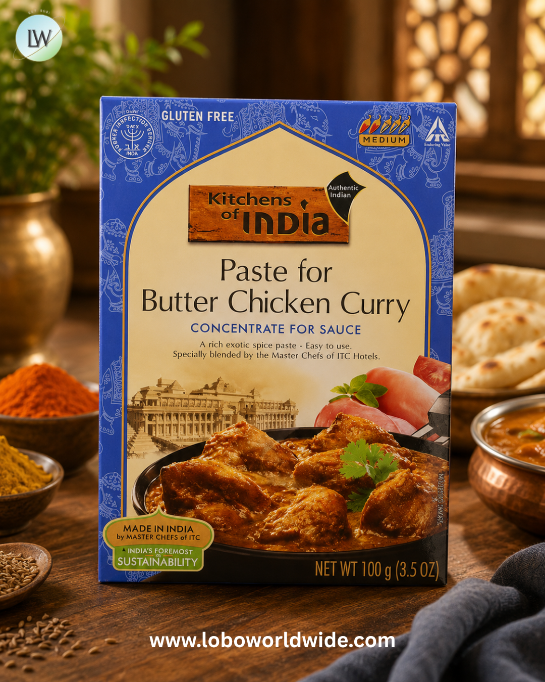 Kitchens of India, Concentrate For Sauce, Medium, 3.5 oz (100 g)