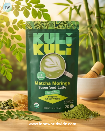 Kuli Kuli, Superfood Latte, Matcha Moringa, 3.41 oz (96.6 g)