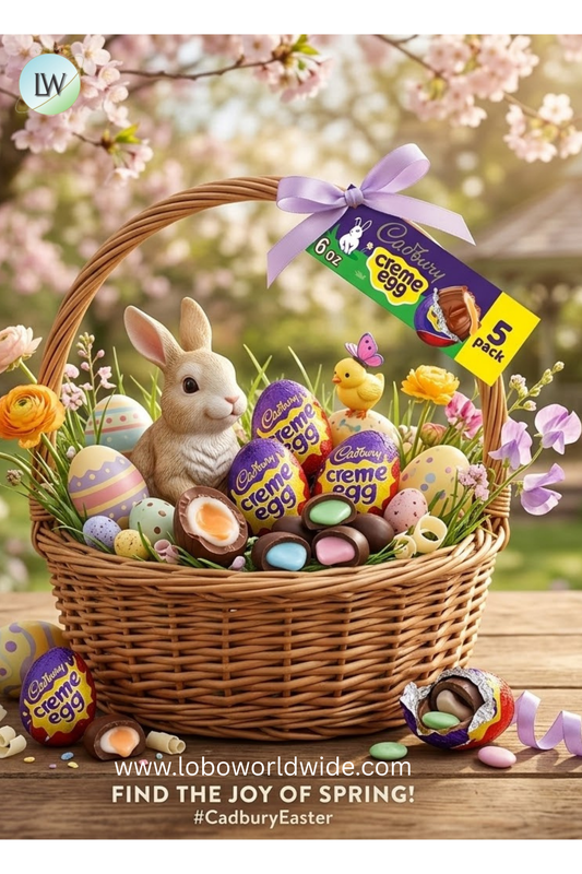 Cadbury Creme Egg Chocolate with Fondant Easter Candy Basket Stuffers, Eggs 1.2 oz, 5 Count