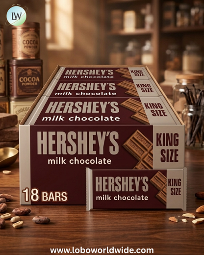 HERSHEY'S Milk Chocolate King Size Candy, 2.6 oz., 18 ct.