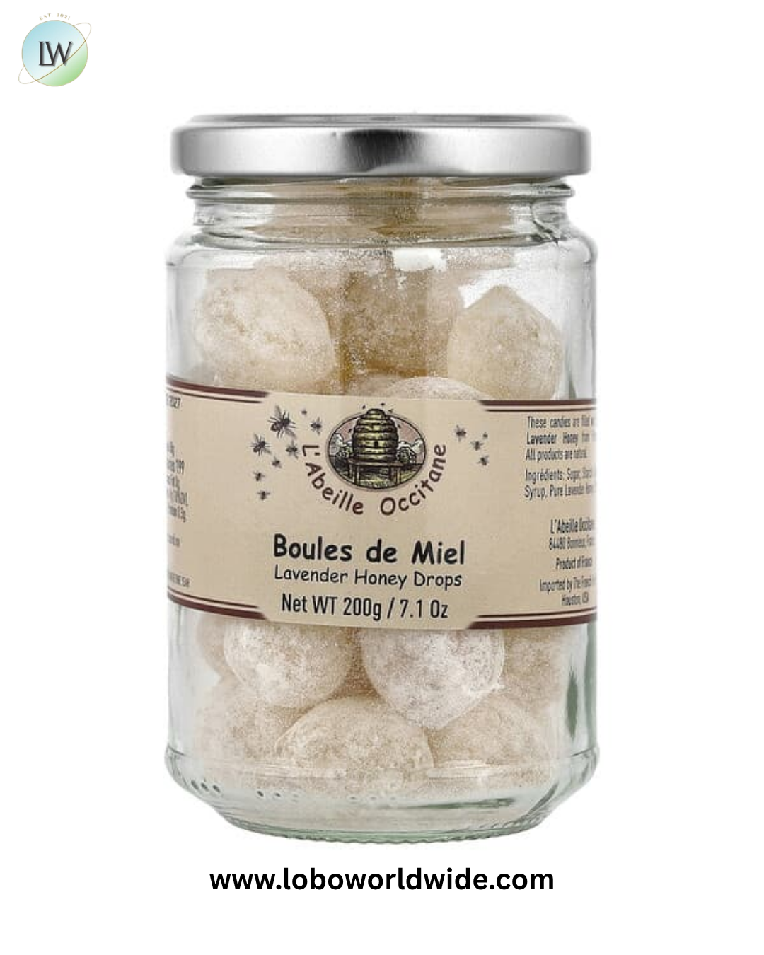 L'Abeille Occitane, Lavender Honey Drops, 7.1 oz (200 g)