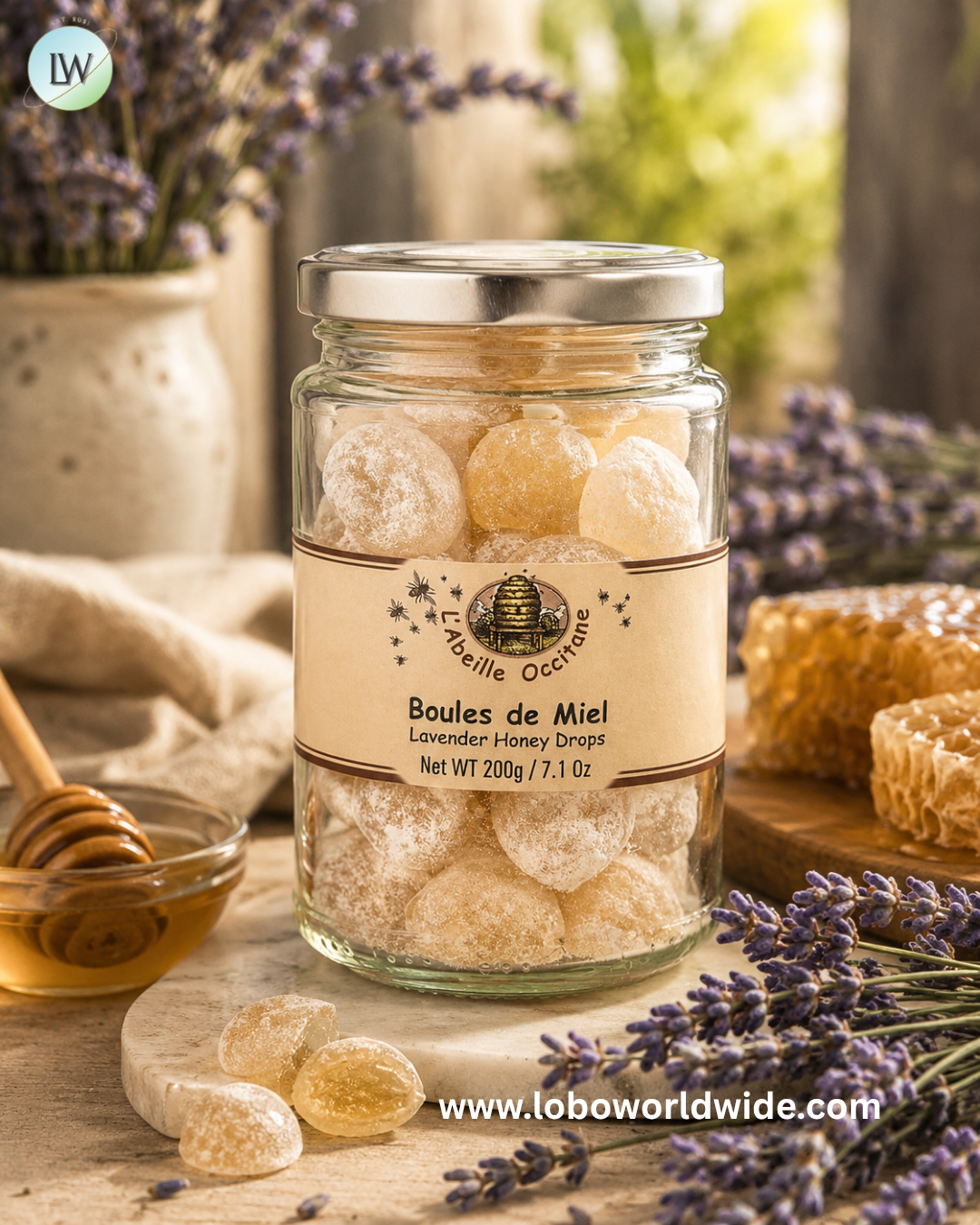 L'Abeille Occitane, Lavender Honey Drops, 7.1 oz (200 g)