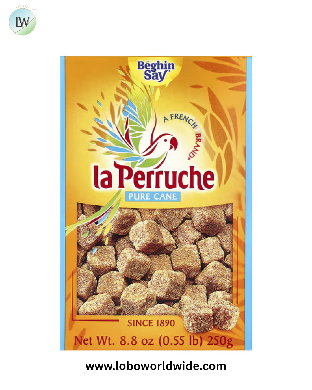 La Perruche, Pure Cane Rough Sugar Cubes, 8.8 oz (250 g)