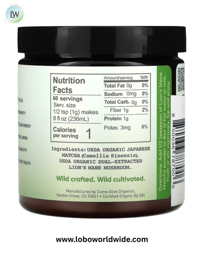 La Republica, Lion's Mane Matcha, 2.12 oz (60 g)