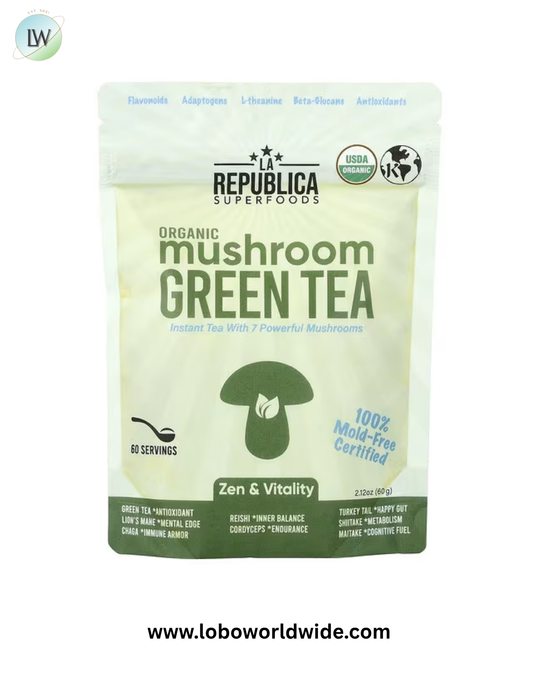 La Republica, Organic Mushroom, 2.12 oz (60 g)