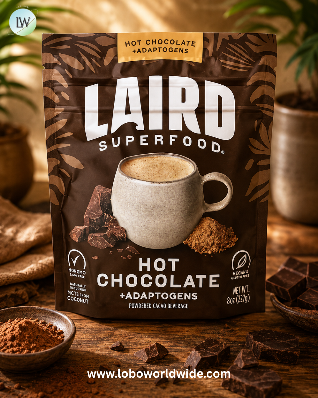 Laird Superfood, Hot Chocolate + Adaptogens, 8 oz (227 g)