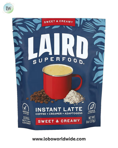 Laird Superfood, Instant Latte, Coffee + Creamer + Adaptogens, 8 oz (227 g)