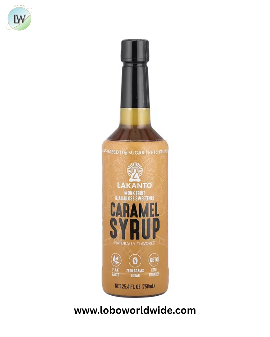 Lakanto, Caramel Syrup, 25.4 fl oz (750 ml)