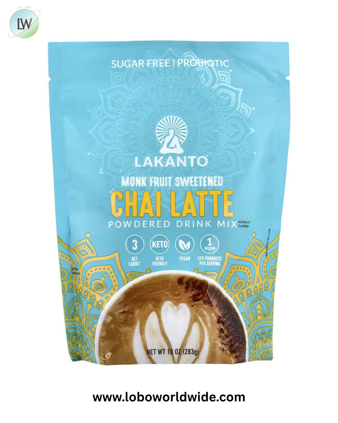 Lakanto, Chai Latte, Powdered Drink Mix, 10 oz (283 g)