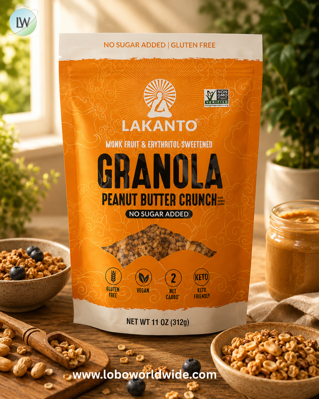 Lakanto, Granola, Peanut Butter Crunch , 11 oz (312 g)