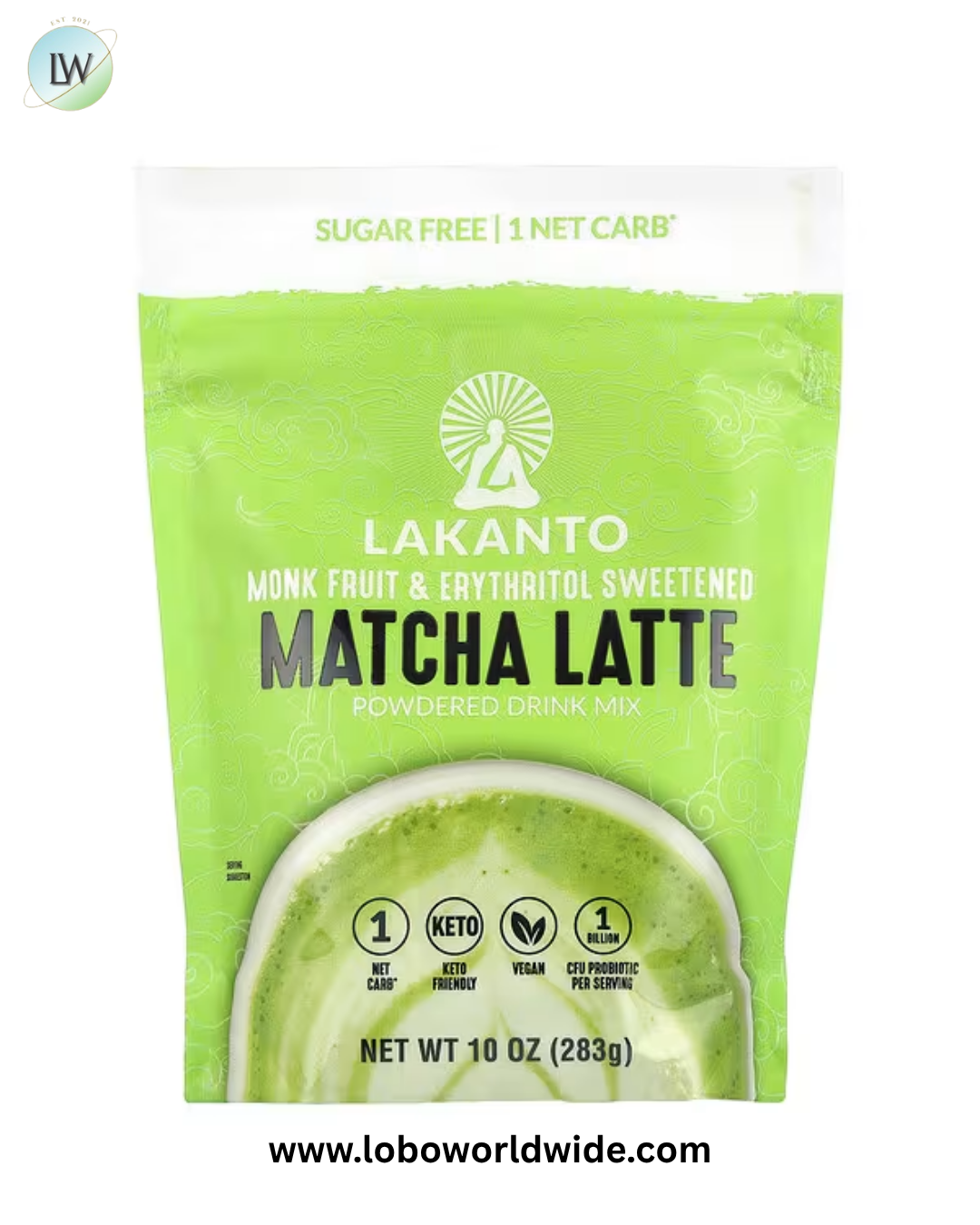 Lakanto, Matcha Latte, Powdered Drink Mix, 10 oz (283 g)