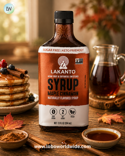 Lakanto, Maple, Monk Fruit & Erythritol Sweetened, 13 fl oz (384 ml)