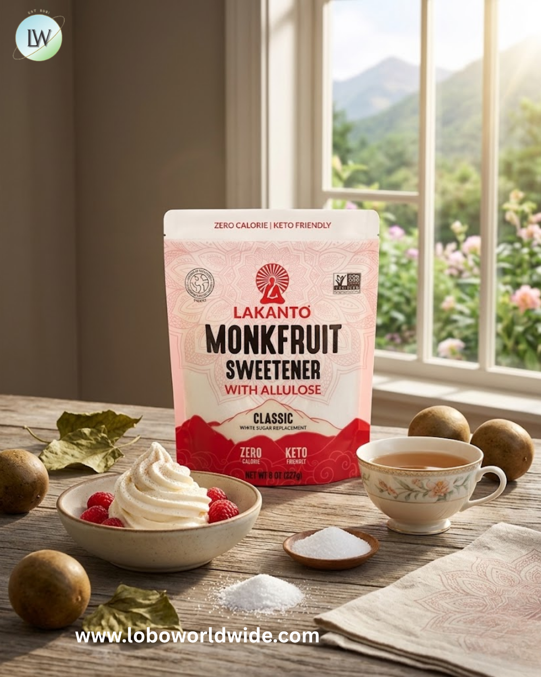 Lakanto, Monkfruit Sweetener with Allulose