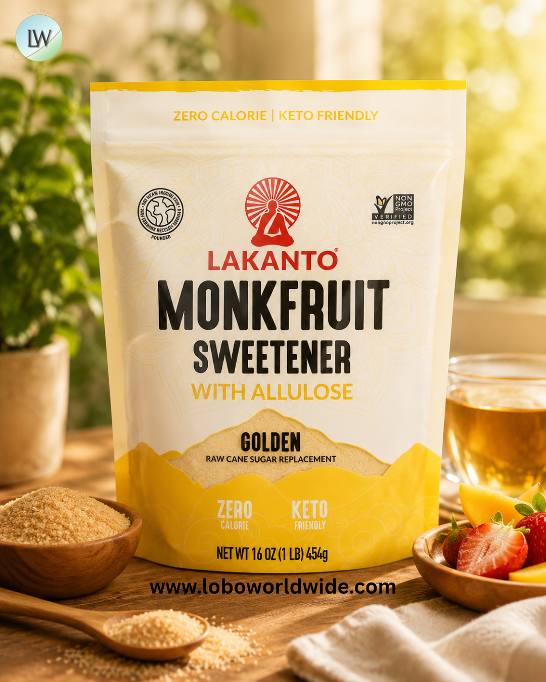 Lakanto, Monkfruit Sweetener with Allulose